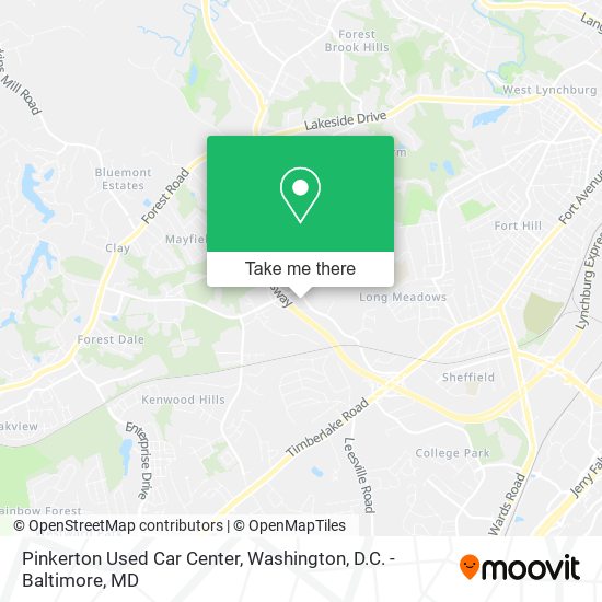 Pinkerton Used Car Center map