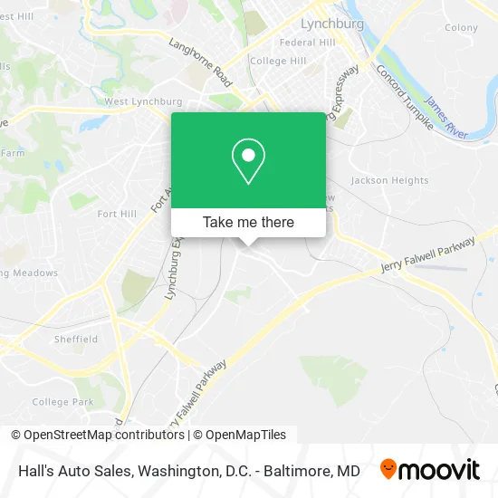 Mapa de Hall's Auto Sales