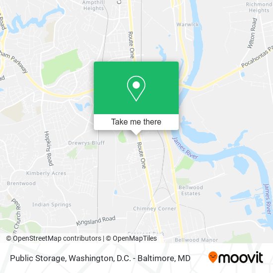 Mapa de Public Storage