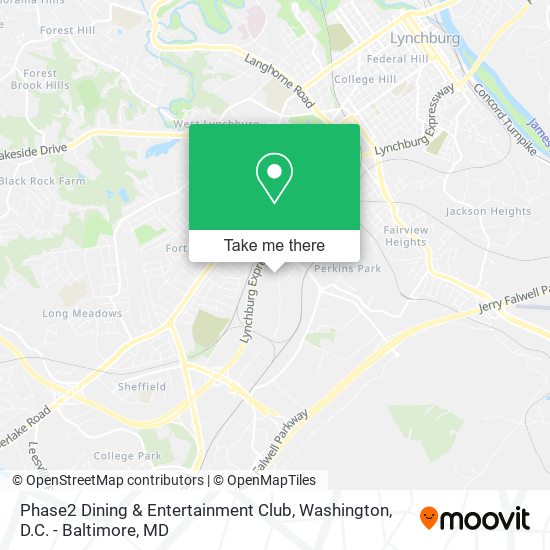 Mapa de Phase2 Dining & Entertainment Club