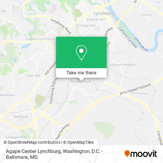Agape Center Lynchburg map