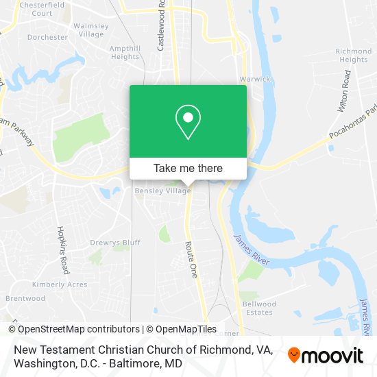 Mapa de New Testament Christian Church of Richmond, VA