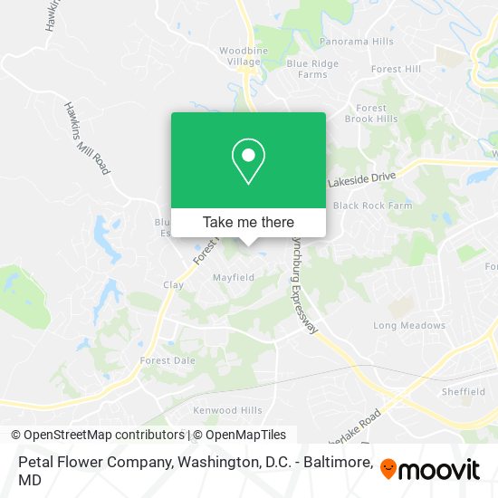 Mapa de Petal Flower Company