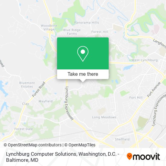 Mapa de Lynchburg Computer Solutions