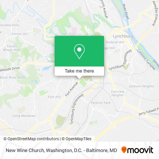 New Wine Church map