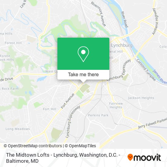 The Midtown Lofts - Lynchburg map