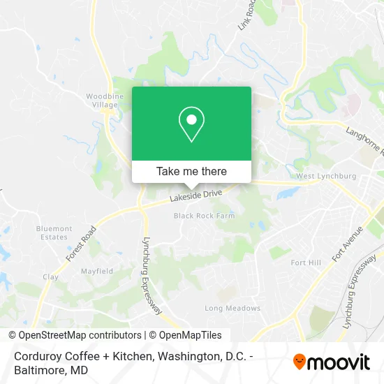 Corduroy Coffee + Kitchen map