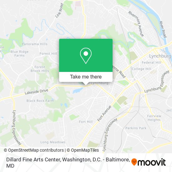 Dillard Fine Arts Center map