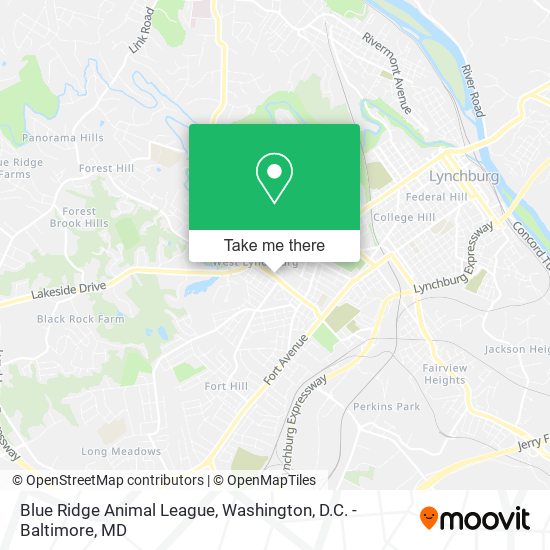 Mapa de Blue Ridge Animal League