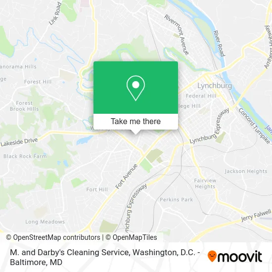 M. and Darby's Cleaning Service map