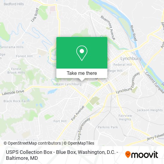USPS Collection Box - Blue Box map