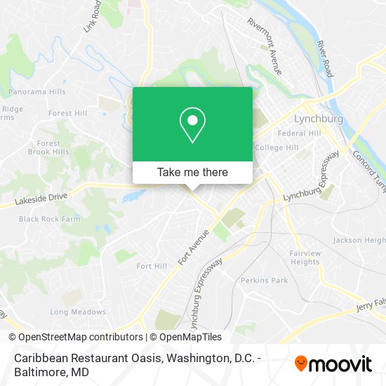 Caribbean Restaurant Oasis map