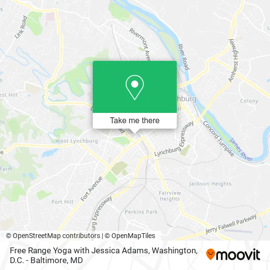 Mapa de Free Range Yoga with Jessica Adams
