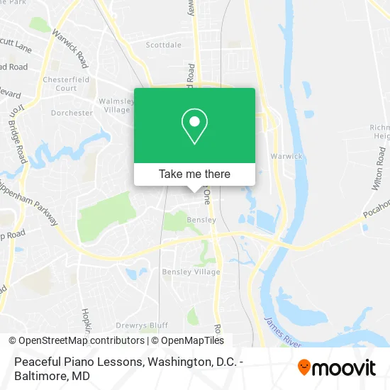 Peaceful Piano Lessons map