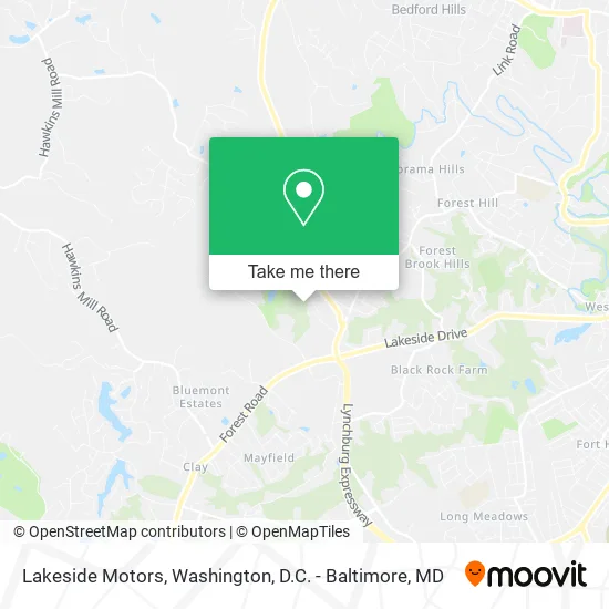 Lakeside Motors map