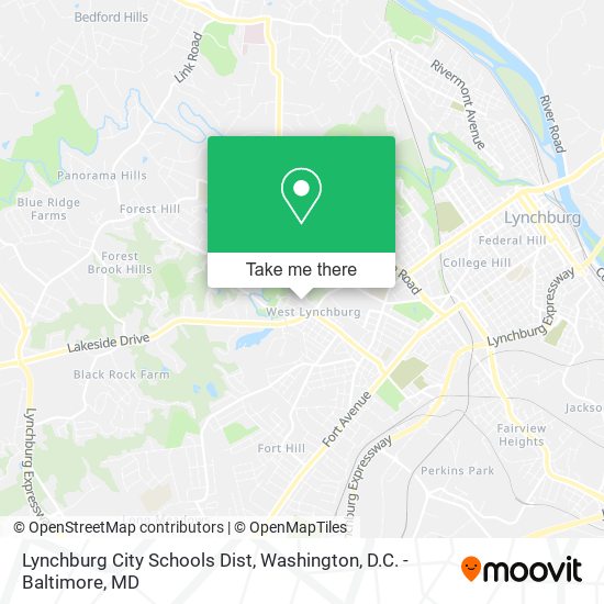 Lynchburg City Schools Dist map