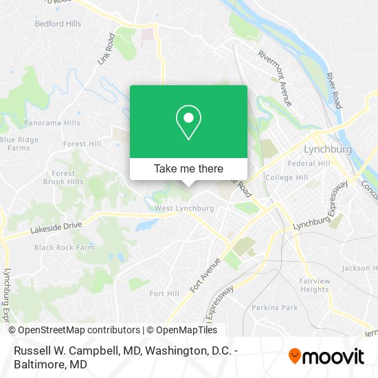 Russell W. Campbell, MD map