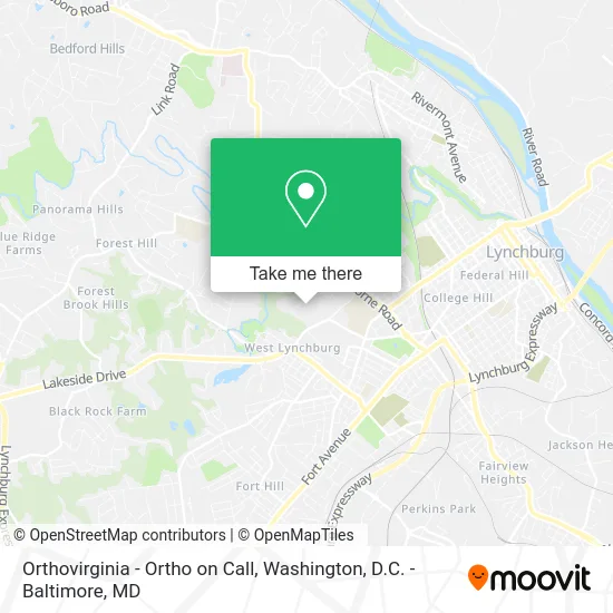 Orthovirginia - Ortho on Call map