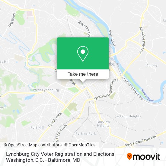 Lynchburg City Voter Registration and Elections map