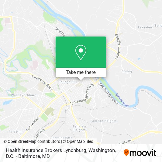 Mapa de Health Insurance Brokers Lynchburg