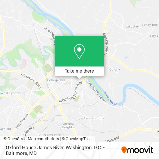 Oxford House James River map