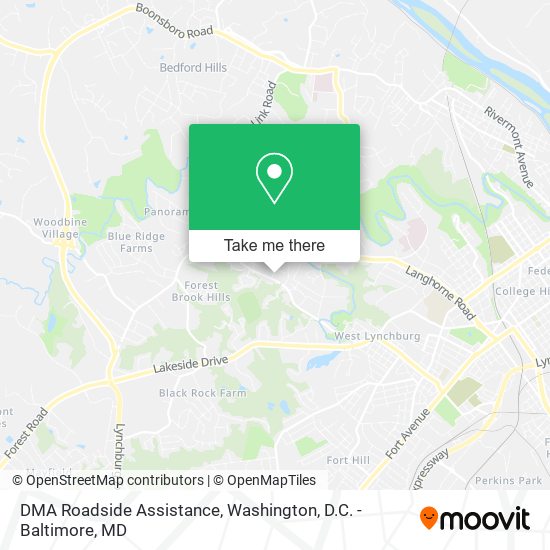 DMA Roadside Assistance map