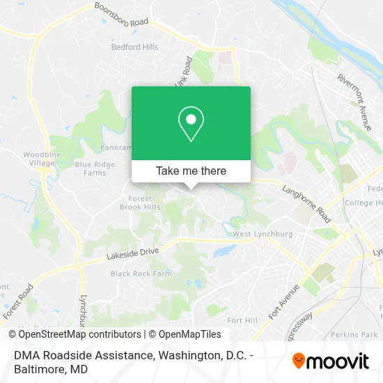 DMA Roadside Assistance map