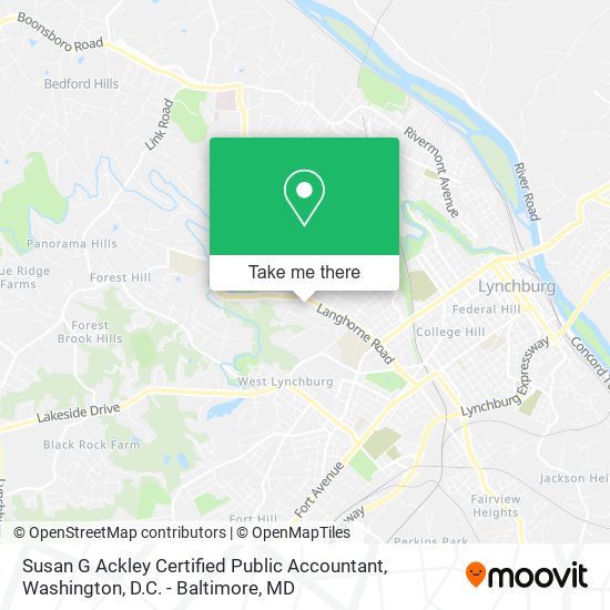 Susan G Ackley Certified Public Accountant map