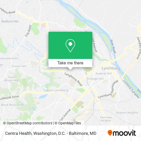 Centra Health map