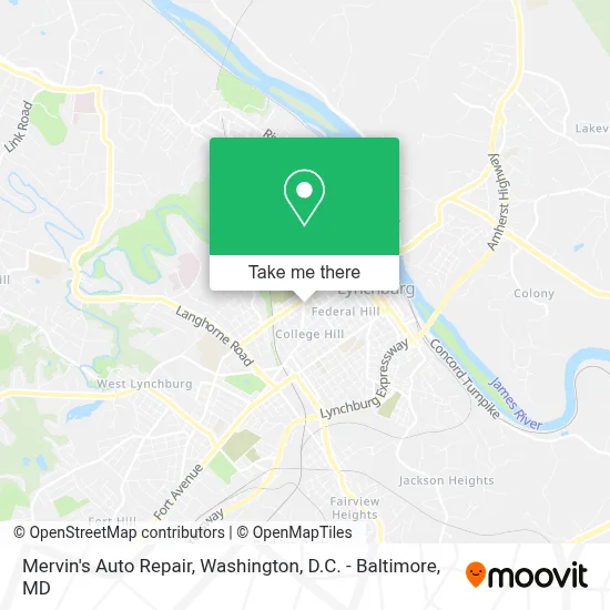 Mervin's Auto Repair map