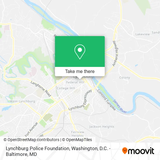Mapa de Lynchburg Police Foundation