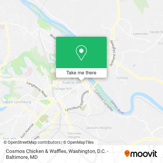 Cosmos Chicken & Waffles map