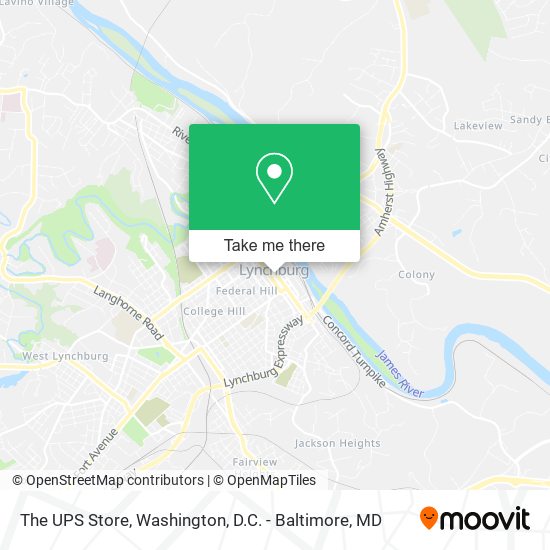 The UPS Store map