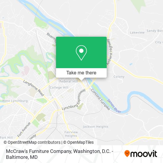 Mapa de McCraw's Furniture Company