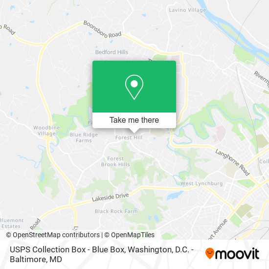 USPS Collection Box - Blue Box map