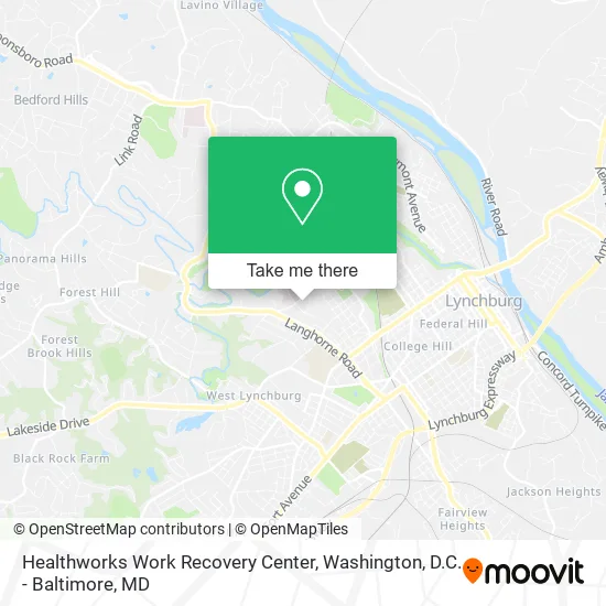 Mapa de Healthworks Work Recovery Center