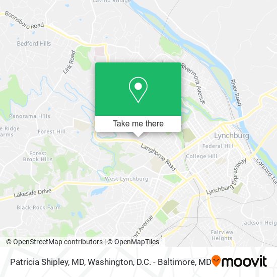 Patricia Shipley, MD map