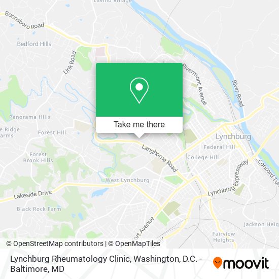 Mapa de Lynchburg Rheumatology Clinic