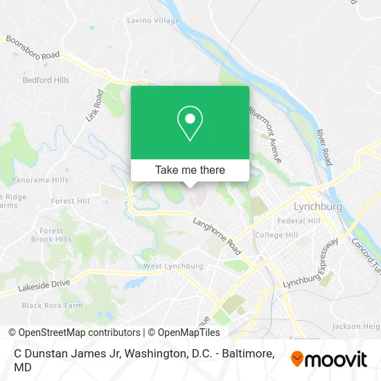 C Dunstan James Jr map