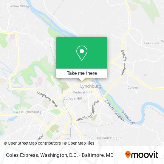 Mapa de Coles Express