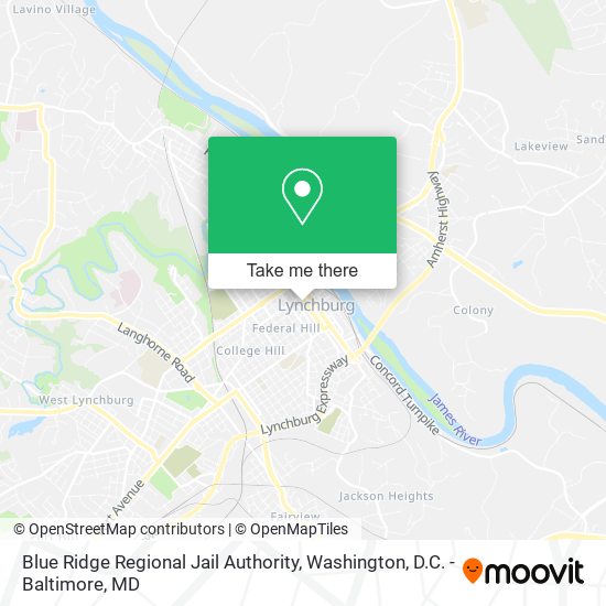 Blue Ridge Regional Jail Authority map