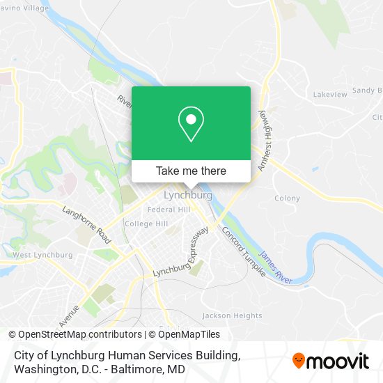 City of Lynchburg Human Services Building map
