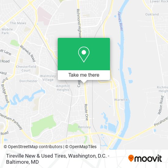 Mapa de Tireville New & Used Tires
