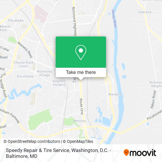 Mapa de Speedy Repair & Tire Service