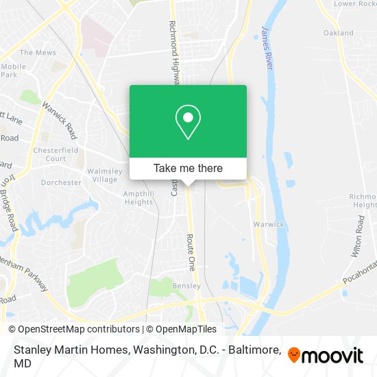 Stanley Martin Homes map