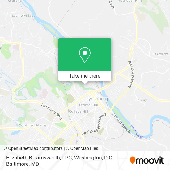 Elizabeth B Farnsworth, LPC map
