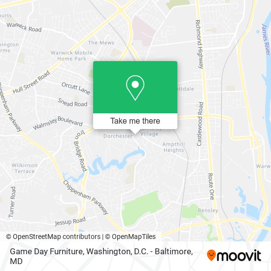 Mapa de Game Day Furniture
