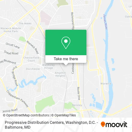 Progressive Distribution Centers map