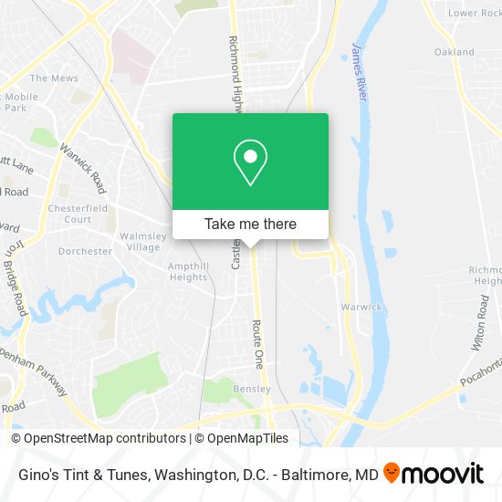 Gino's Tint & Tunes map
