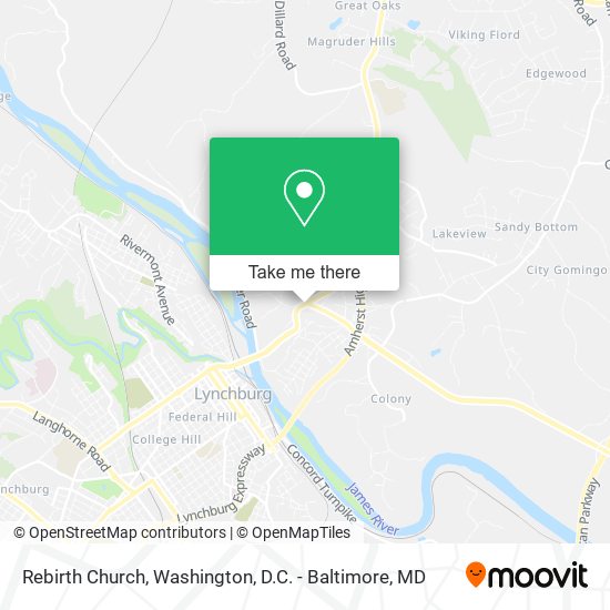Rebirth Church map